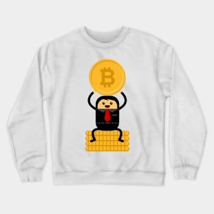 Businessman Earn Bitcoin Crewneck Sweatshirt